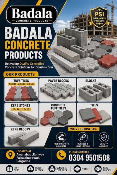 Tuff tiles, Paver Blocks, Concrete tuff tiles, Tiles, Kerb Blocks,