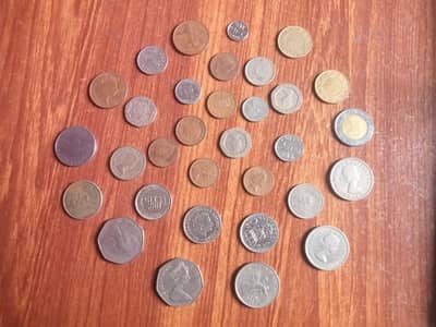 A variety of antique coins for sale