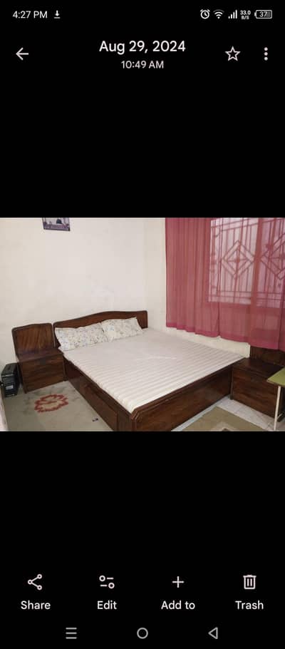 double bed shesham wood