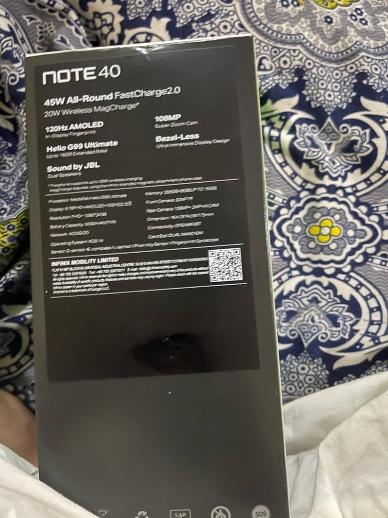 note 40 infinix 3