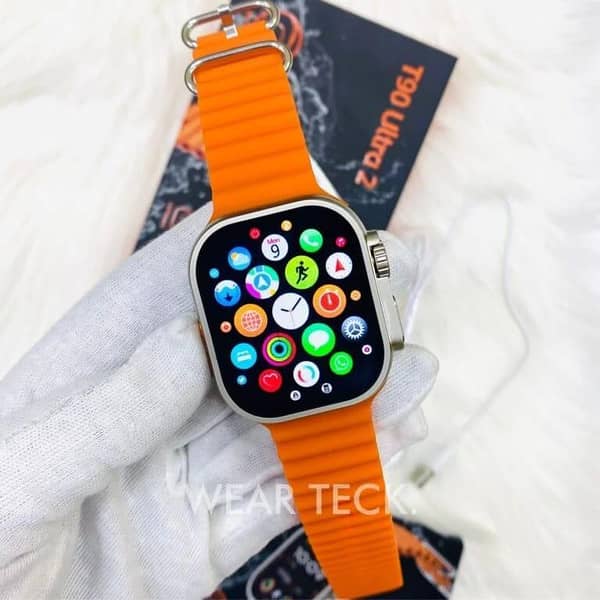 Premium STOCK T90 Ultra 2 Smart Watch | 2.19" Full HD Display | Bluetooth Calling & Advanced Fitness Tracker for Men & Women