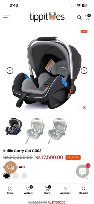 Kidilo carry cot plus car seat