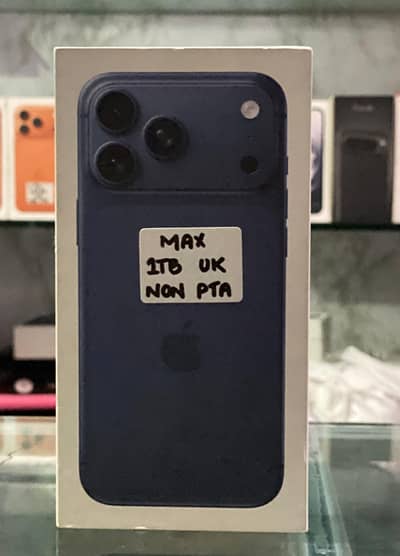 Apple iphone 17 Pro Max 1TB Blue Uk Box pack Non Pta Non Active.