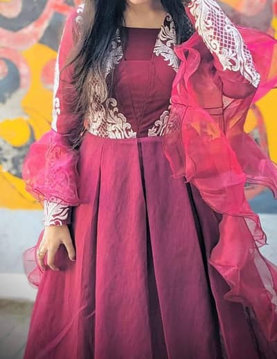 gorgeous wine colored maxi