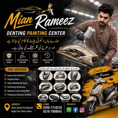 all scooty paint and repairing available