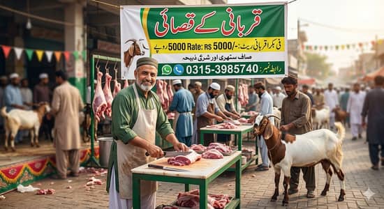 Professional qasai available for only goat