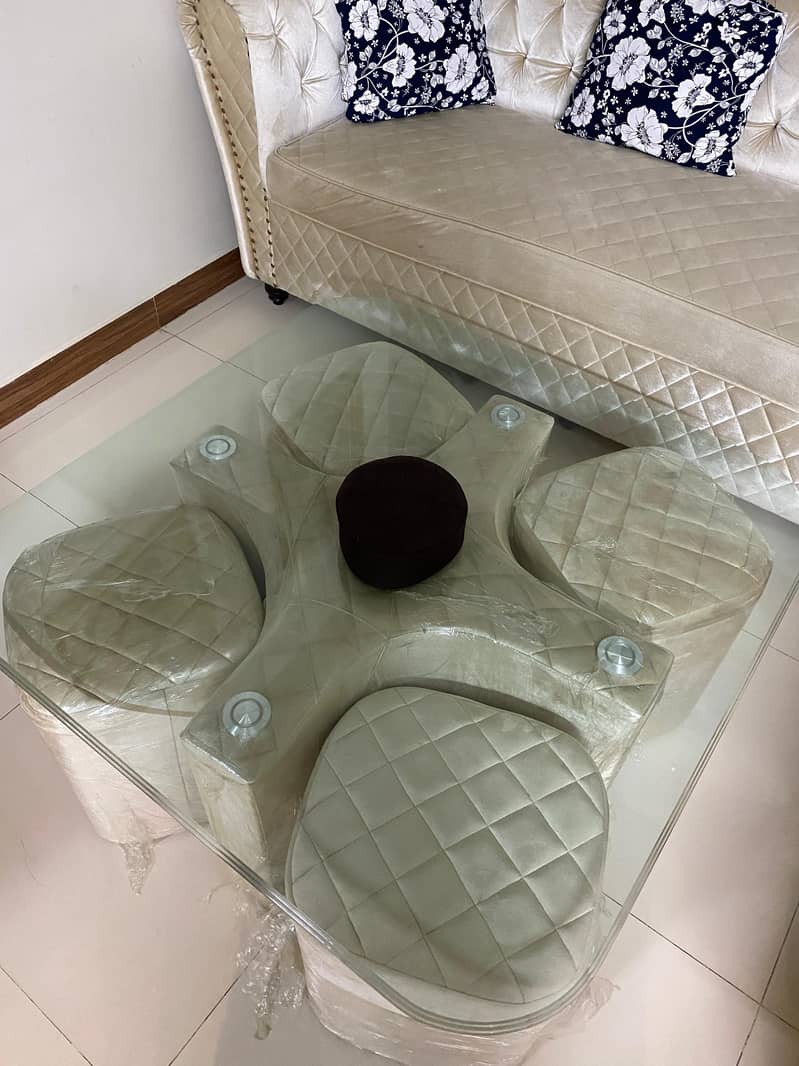 L Shape sofa set with Table 2