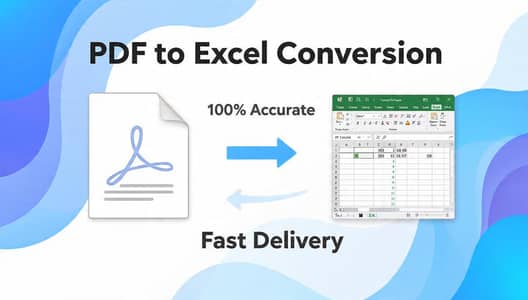 PDF to Excel Conversion in 1 Hour | Fast & Accurate