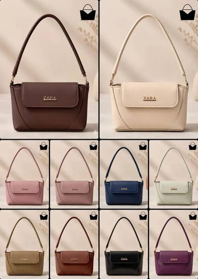 Women's Leather Plain Shoulder Bag available cash on delivery