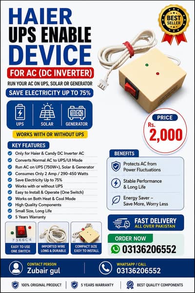 Haier DC invertor AC Amp lock