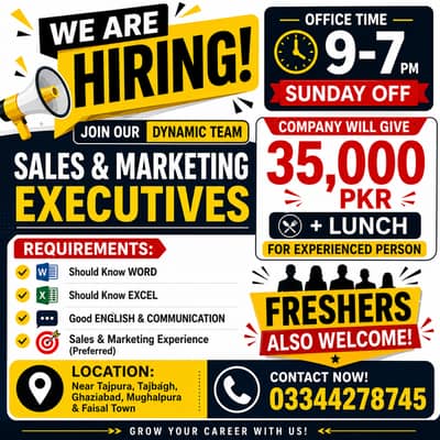 Urgent Hiring Freshers & Experienced Both Welcome! 35000+ Lunch Office