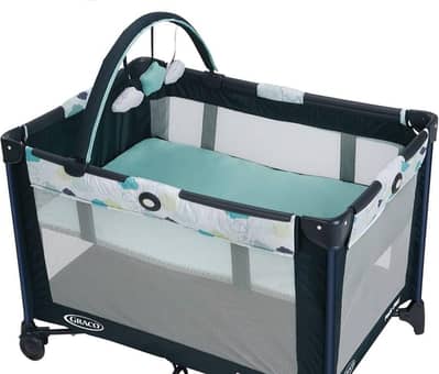 Gracco pack N play crib and playard , Folded baby cot (blue)