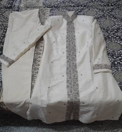Elegant White Sherwani for Wedding