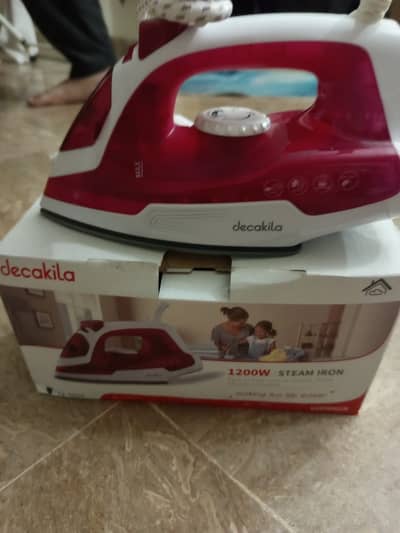 New White and red colour steam iron