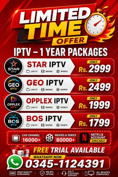 XC IPTV DISCOUNT OFFER NETFLIX ACCOUNT WHTSAPP 0345-1124391