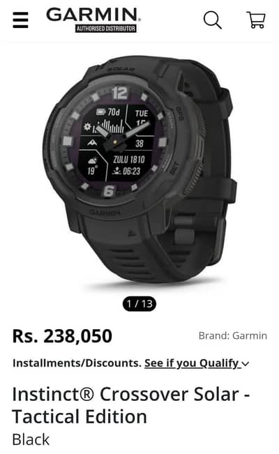 Garmin Instinct Crossover Solar - Tactical Edition