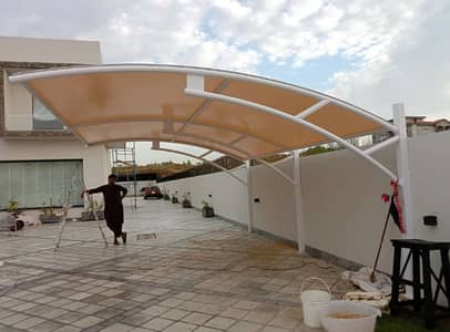 Pole parking shade / HDPE Fabric Shade /Tensile pvc garage car shade