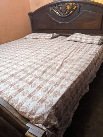 wooden bed