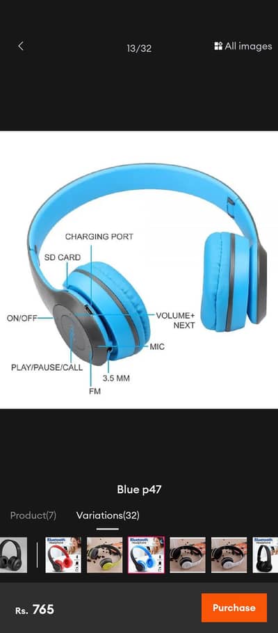 P47 wireless earphones
