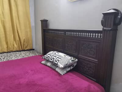 Pure Wooden Vintage King Size Bed with matress (Chinioti style)