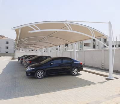 Tensile dome shade - Car parking shade - Canopy shade - Pvc car porch