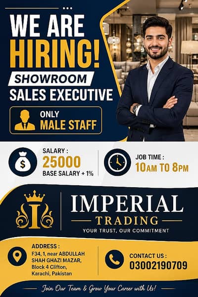 Showroom Sales Executive Required urgent HIRING| MALE JOB| JOBS