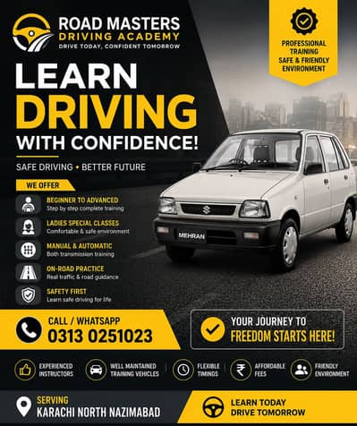 Professional Driving Classes in North Nazimabad 