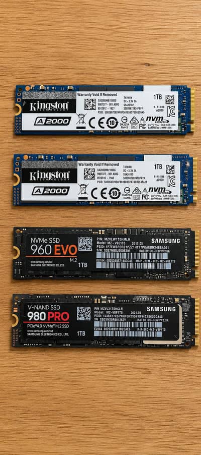1TB & 2TB NVMe M. 2 SSD Drives Available For Sale