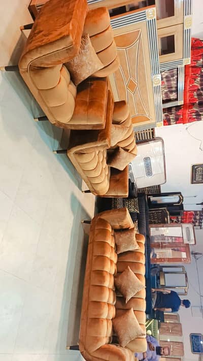 7 Seater sofa set-Poshish sofa set-Luxury sofa set-Living room sofa