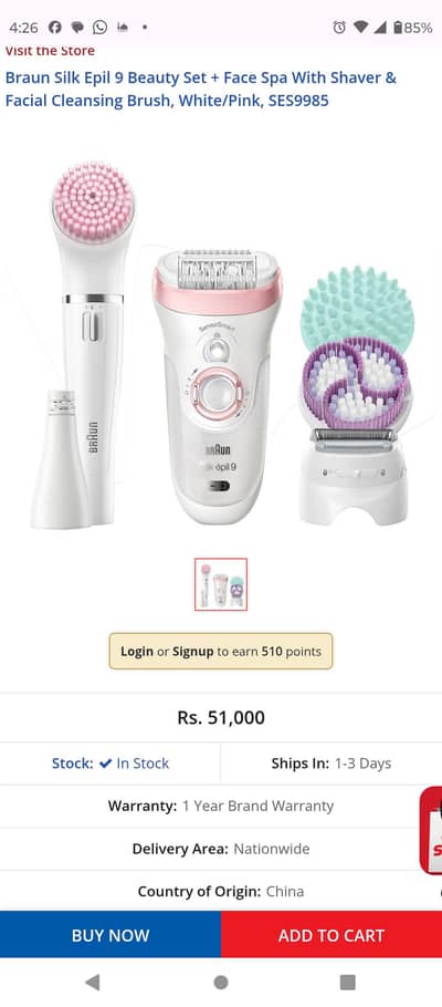 Braun silk epil 9 Face spa+ Body Spa