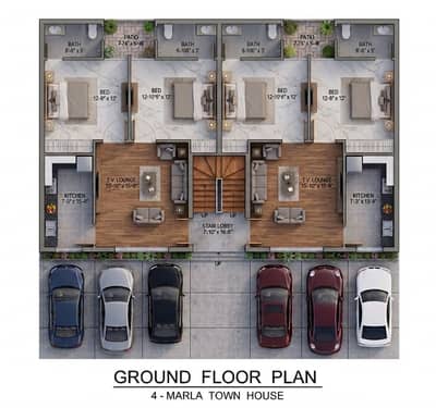 4 Marla Brand New luxury On Easy Installment Townhouse For Sale In Johar Town & Union Town Lahore