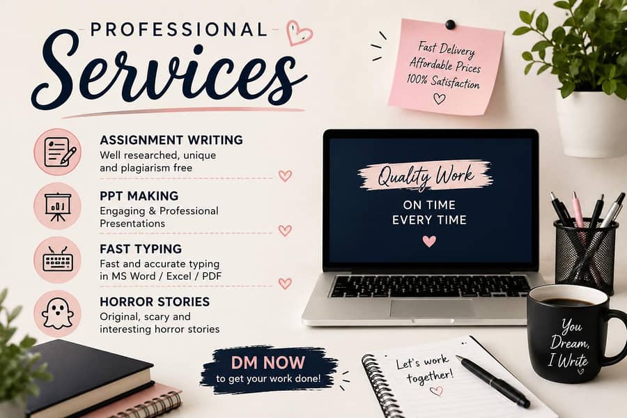 Assignment, PPT & Typing Services 0