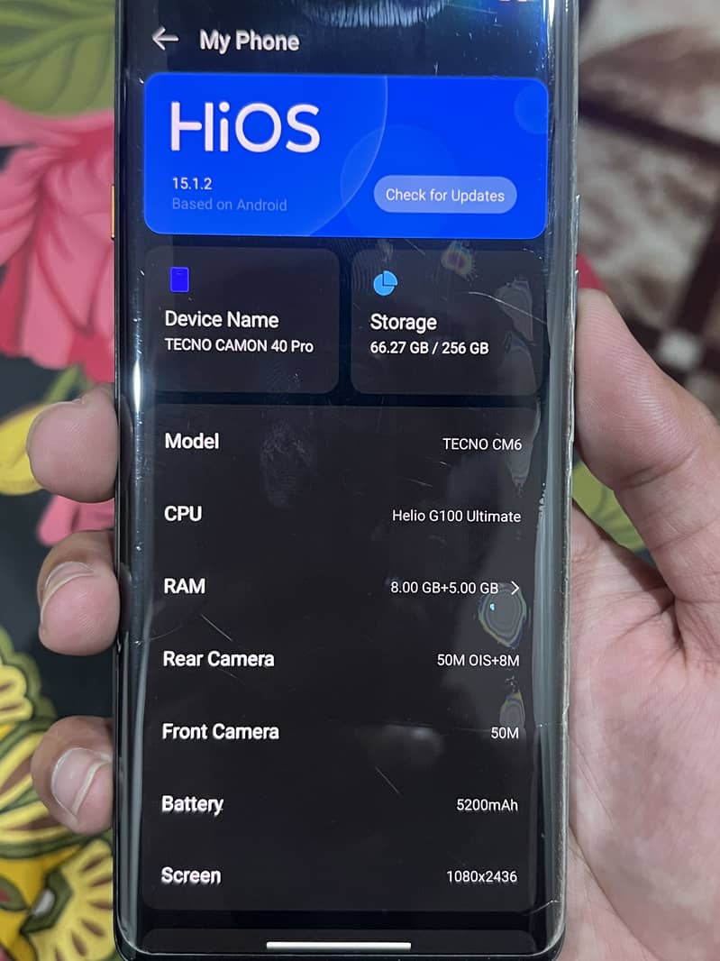 Tecno Camon 40 pro 6