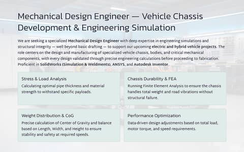 Mechanical Engineer (Vehicle Chasis Engineering Simulation)