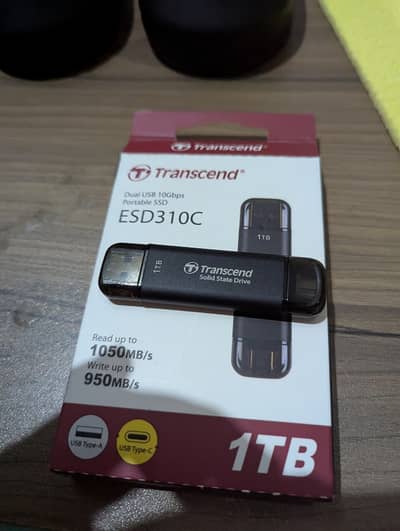 Transcend 1TB NVMe SSD 10Gbps External USB-C (ESD310C)