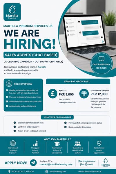 Customer Service Representative For UK Cleaning Campaign