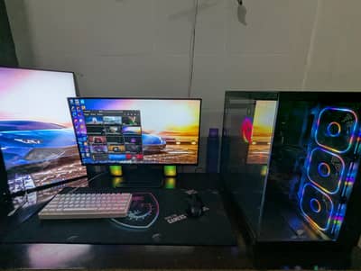 Dual Monitor Gaming Setup 5600+Rx 580