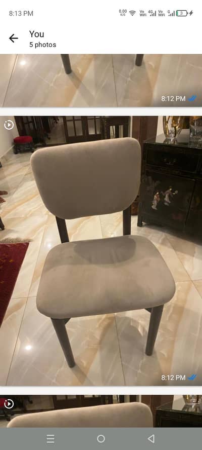 4chairs. with dining table.