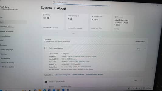 HP Zbook Firefly 15 G7 i7 10th gen 16gb ram 512 nvme