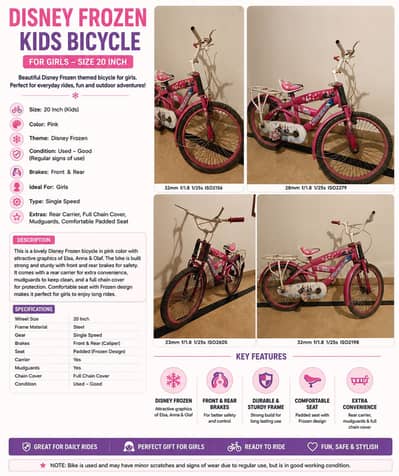 Girls Pink Bicycle 20 Inches
