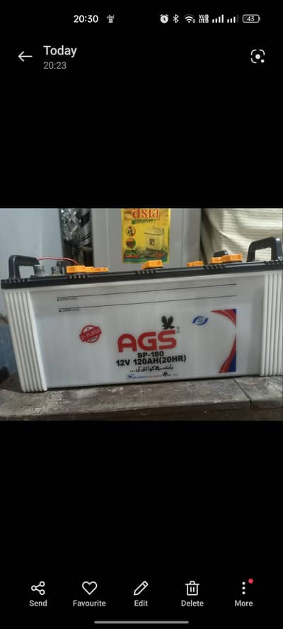 AGS 120 Amp 21 plates  . 1  sal istamal hoe h.