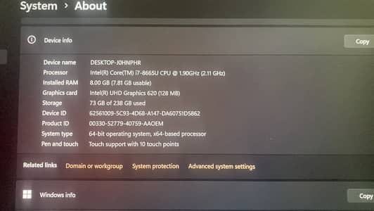 Dell core i7 8 generation