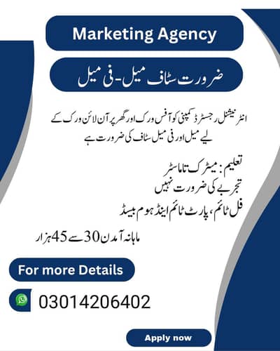 Male and female staff required