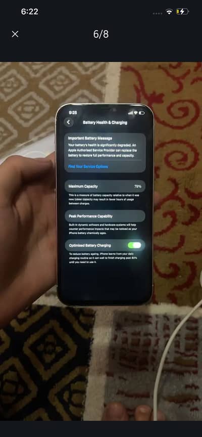 iPhone pro max non pta 257gb panel charger battery 79 back crack