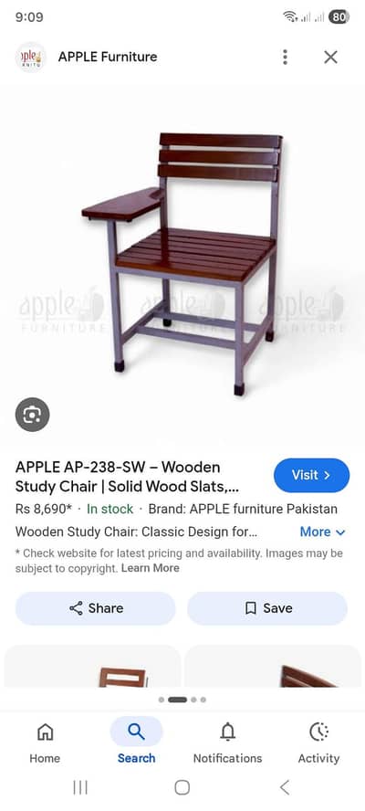 I need Chair  Agr kisi ky pass is trha ki chair available he tw contac