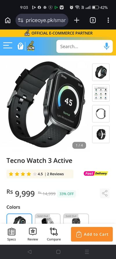 Tecno watch 3 active