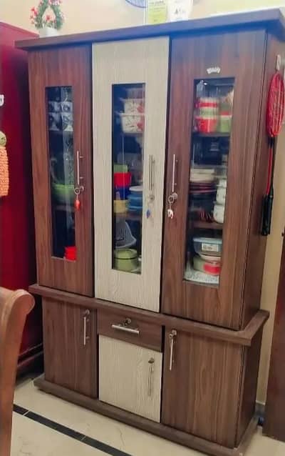 3 door divider with cabinets