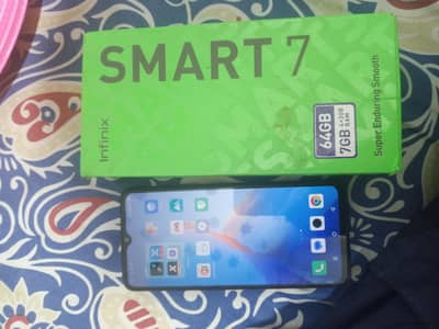 Infinix smart 7 4gb 64gb box sath hy