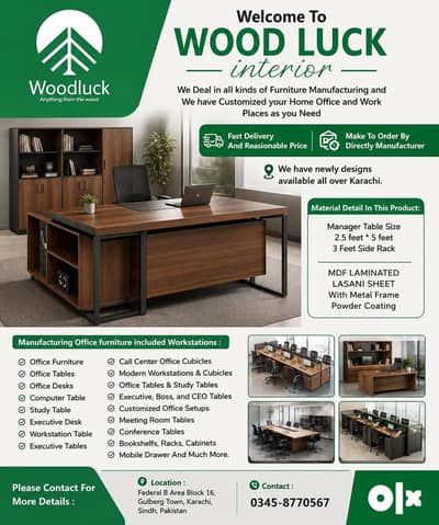 Office Tables, Desks & Workstations in Karachi | Direct Manufacturer
