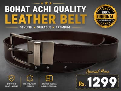 Full Fancy Full Quality Leather Belt  2 Saed